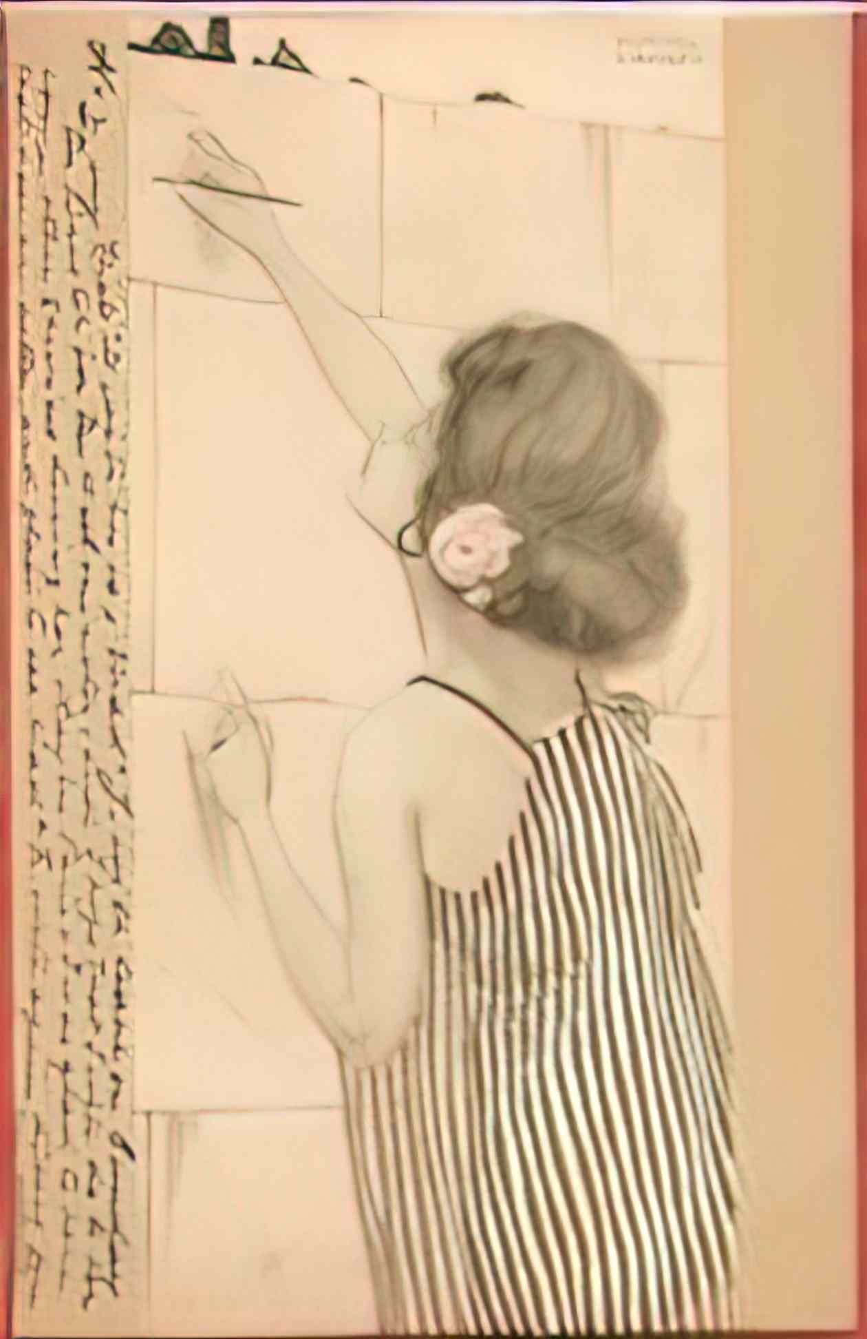 Raphael Kirchner girls between brown green borders 1901 3 Art A4 Photo Print