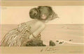 Raphael Kirchner girls between brown green borders 1901 7 Art A4 Photo Print