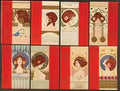 Raphael Kirchner girls faces with red border Art A4 Photo Print