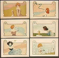 Raphael Kirchner girls with animals 1901 Art A4 Photo Print