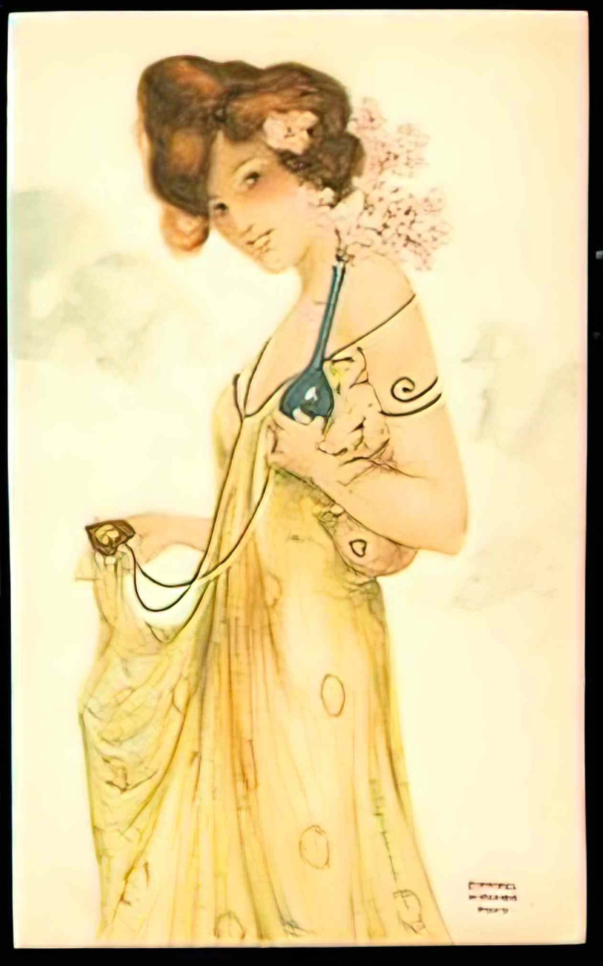 Raphael Kirchner girls with good luck charms 7 Art A4 Photo Print