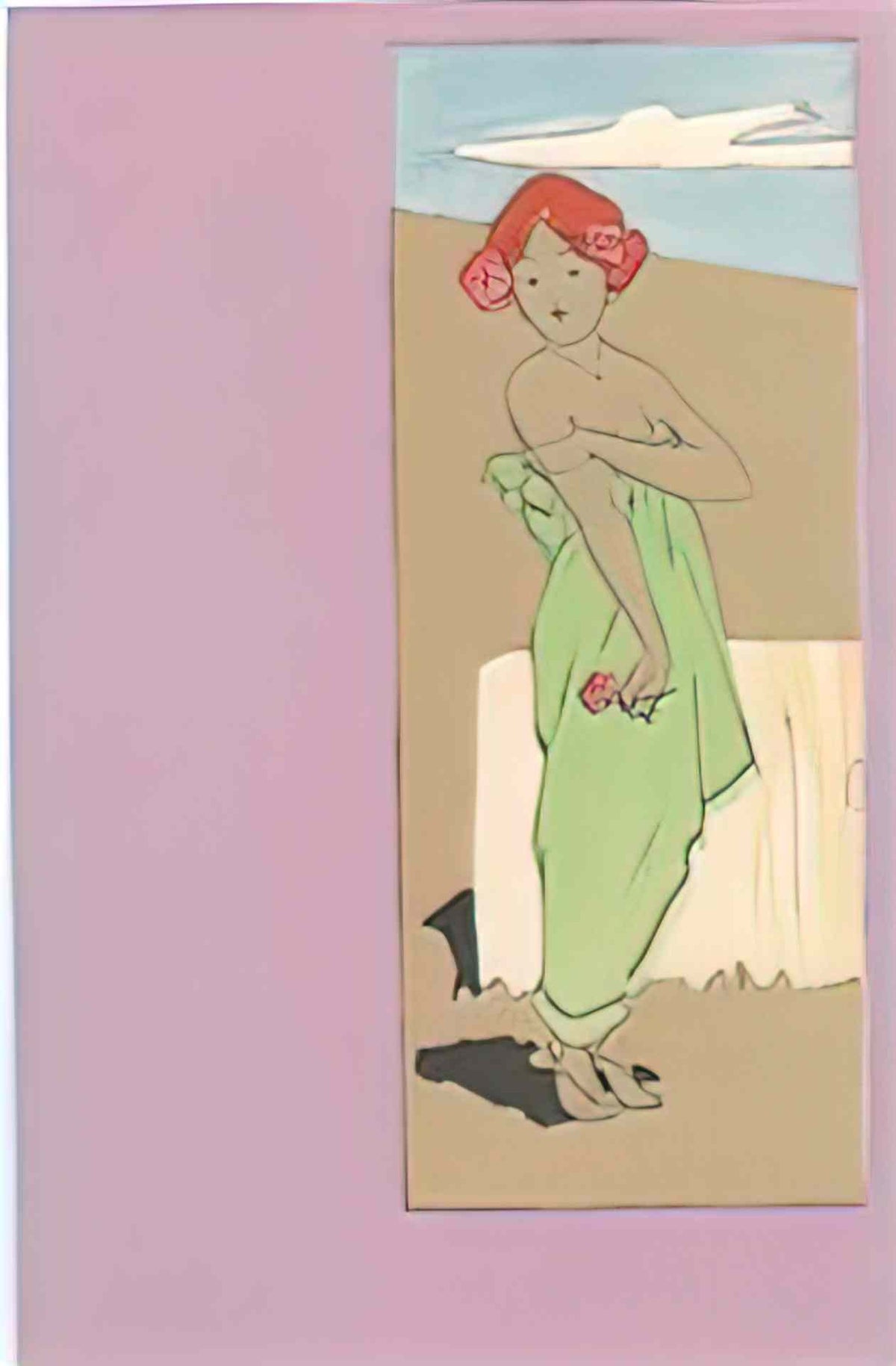 Raphael Kirchner girls with purple surrounds 1900 5 Art A4 Photo Print