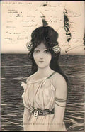 Raphael Kirchner greek girls 5 Art A4 Photo Print