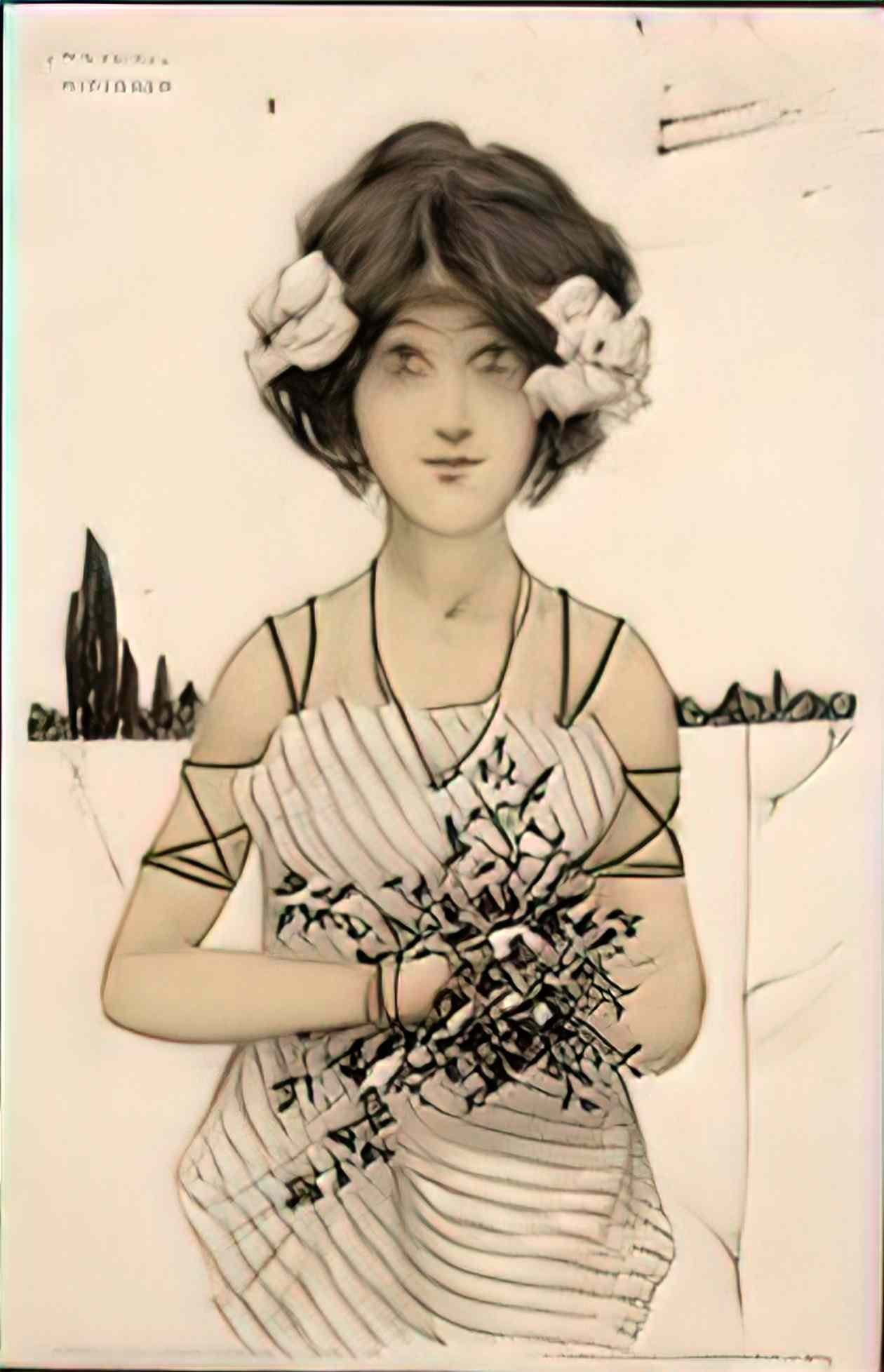Raphael Kirchner greek virgins 1900 7 Art A4 Photo Print