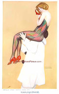 Raphael Kirchner harlequinade 1916 Art A4 Photo Print