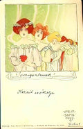 Raphael Kirchner heart lady 2 Art A4 Photo Print