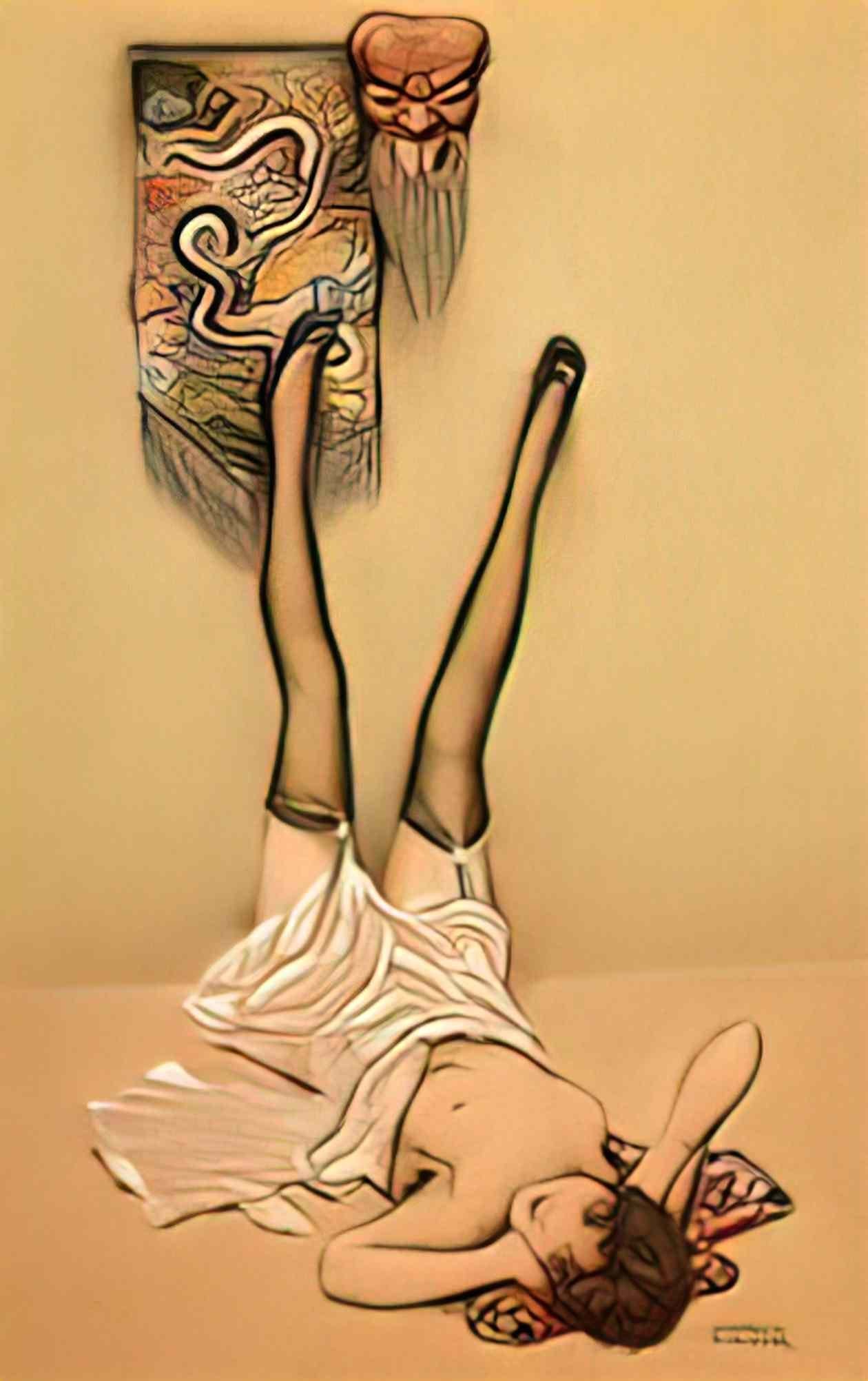 Raphael Kirchner impassive mask Art A4 Photo Print