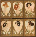 Raphael Kirchner jewellery 1903 1 Art A4 Photo Print