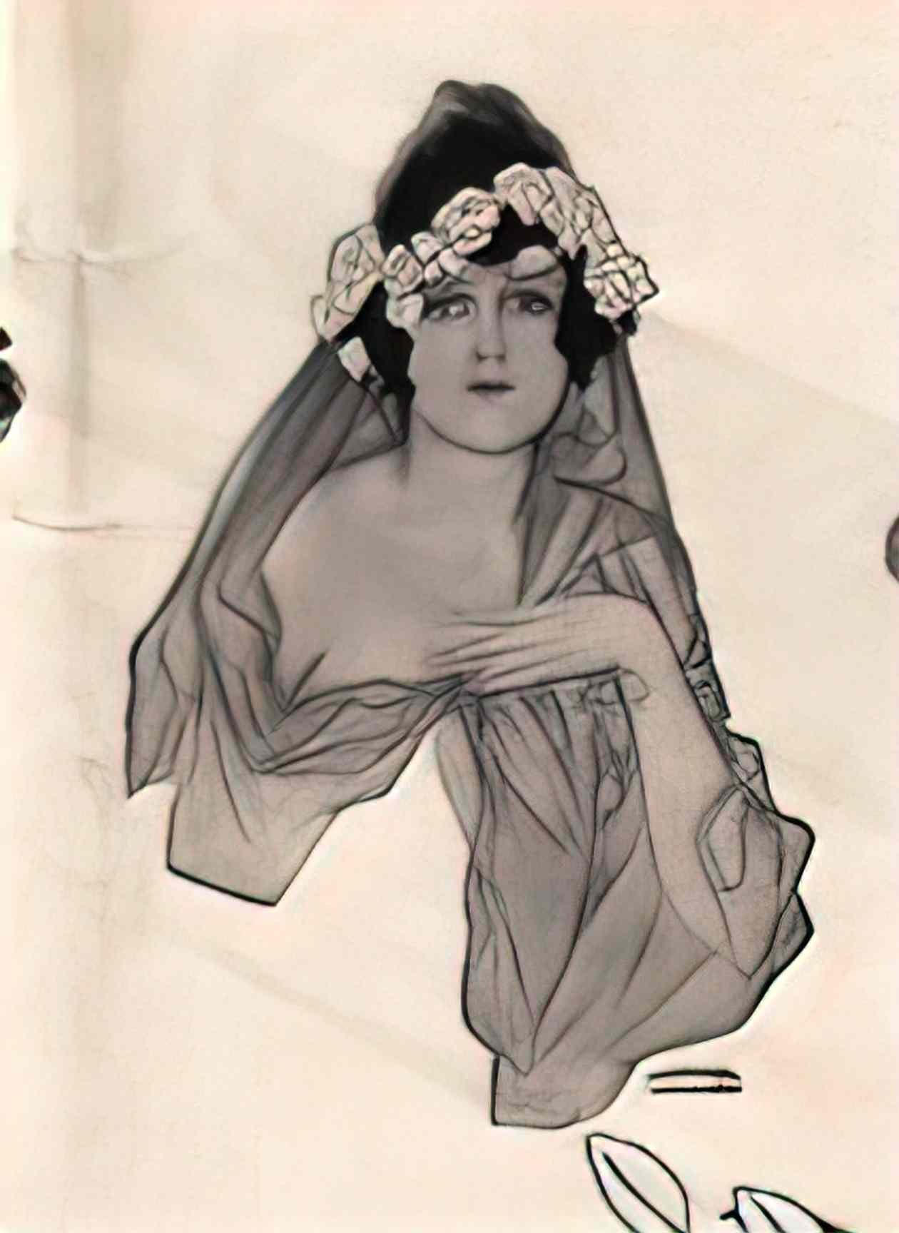 Raphael Kirchner justine johnstone Art A4 Photo Print