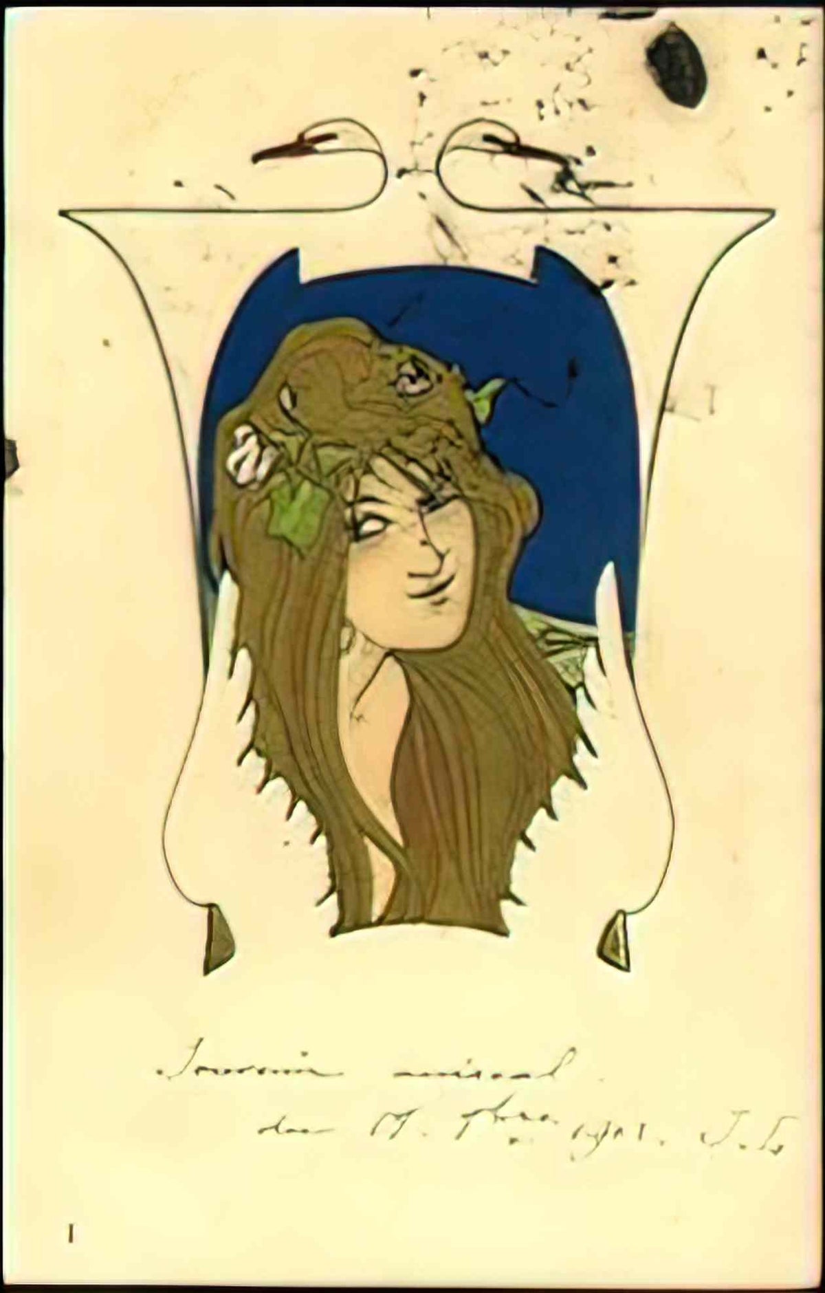 Raphael Kirchner leda and the swan 1 Art A4 Photo Print