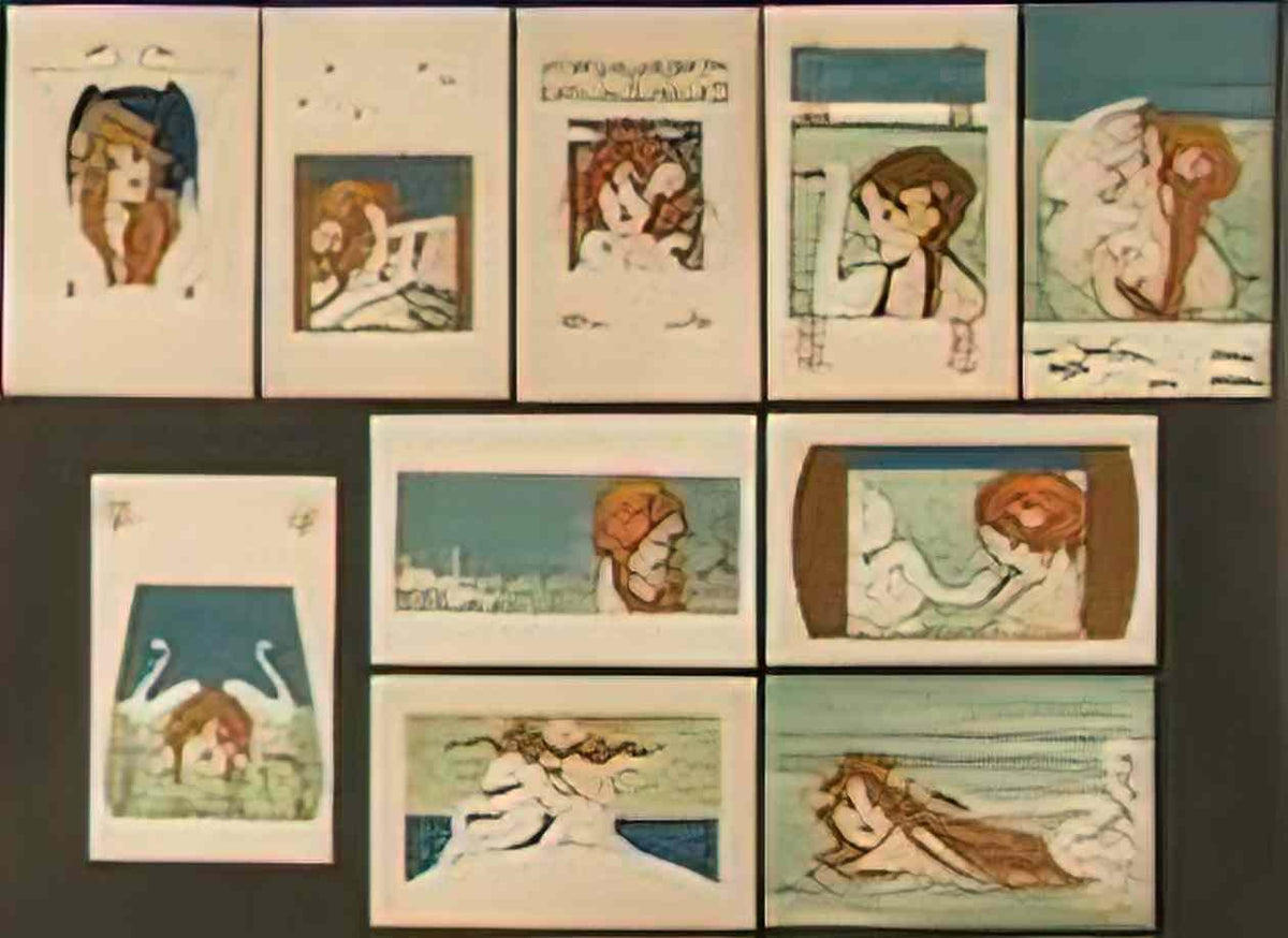 Raphael Kirchner leda and the swan Art A4 Photo Print