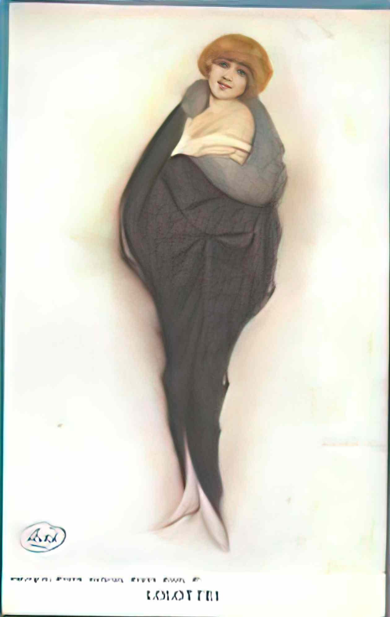 Raphael Kirchner lollotte 02 1916 Art A4 Photo Print