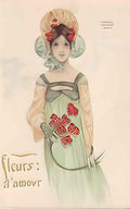 Raphael Kirchner love flowers 1903 1 Art A4 Photo Print