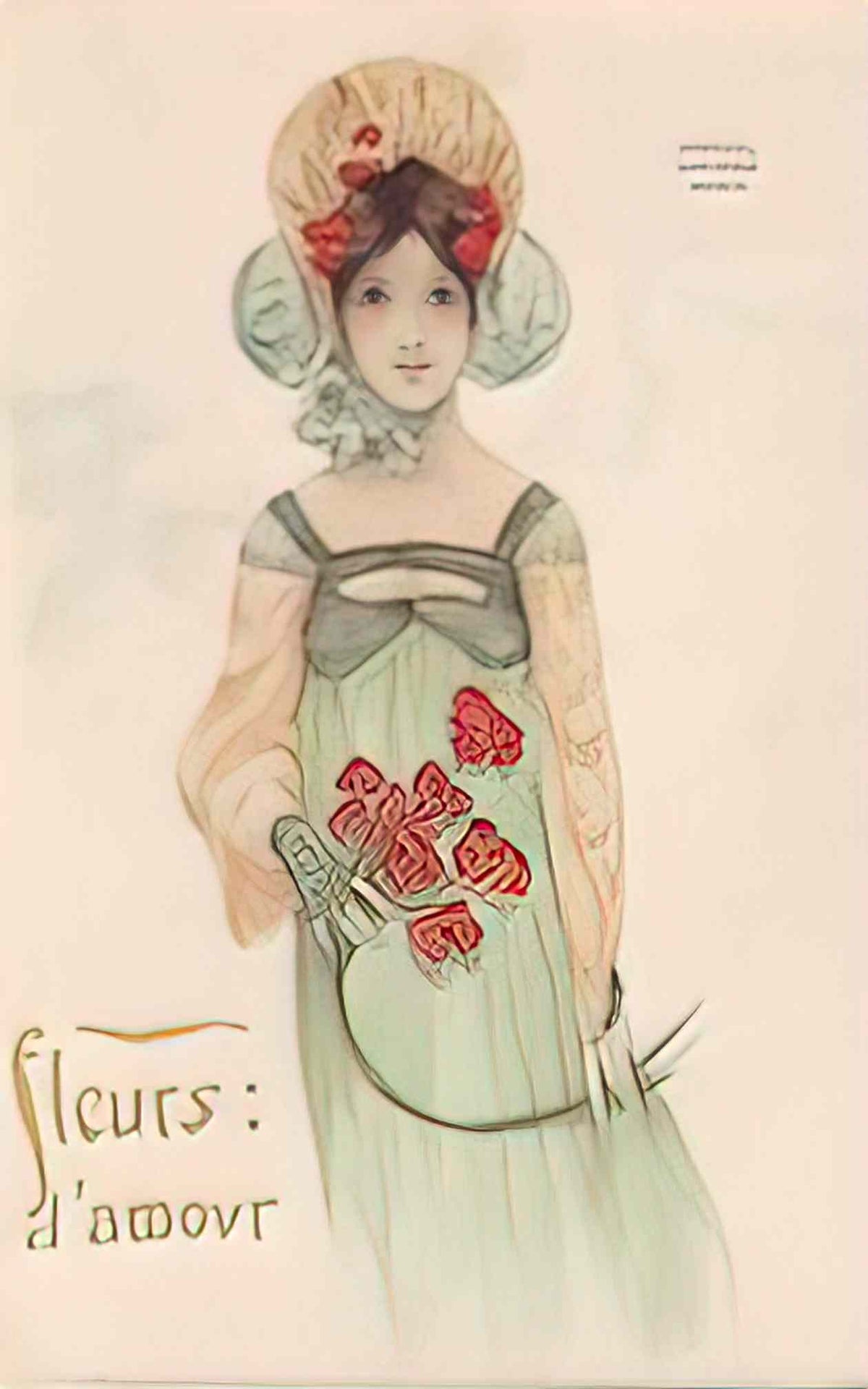 Raphael Kirchner love flowers 1903 1 Art A4 Photo Print
