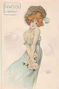 Raphael Kirchner love flowers 1903 4 Art A4 Photo Print
