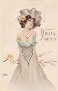 Raphael Kirchner love flowers 1903 5 Art A4 Photo Print