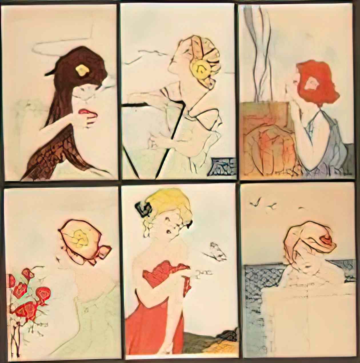 Raphael Kirchner love thoughts 1900 Art A4 Photo Print