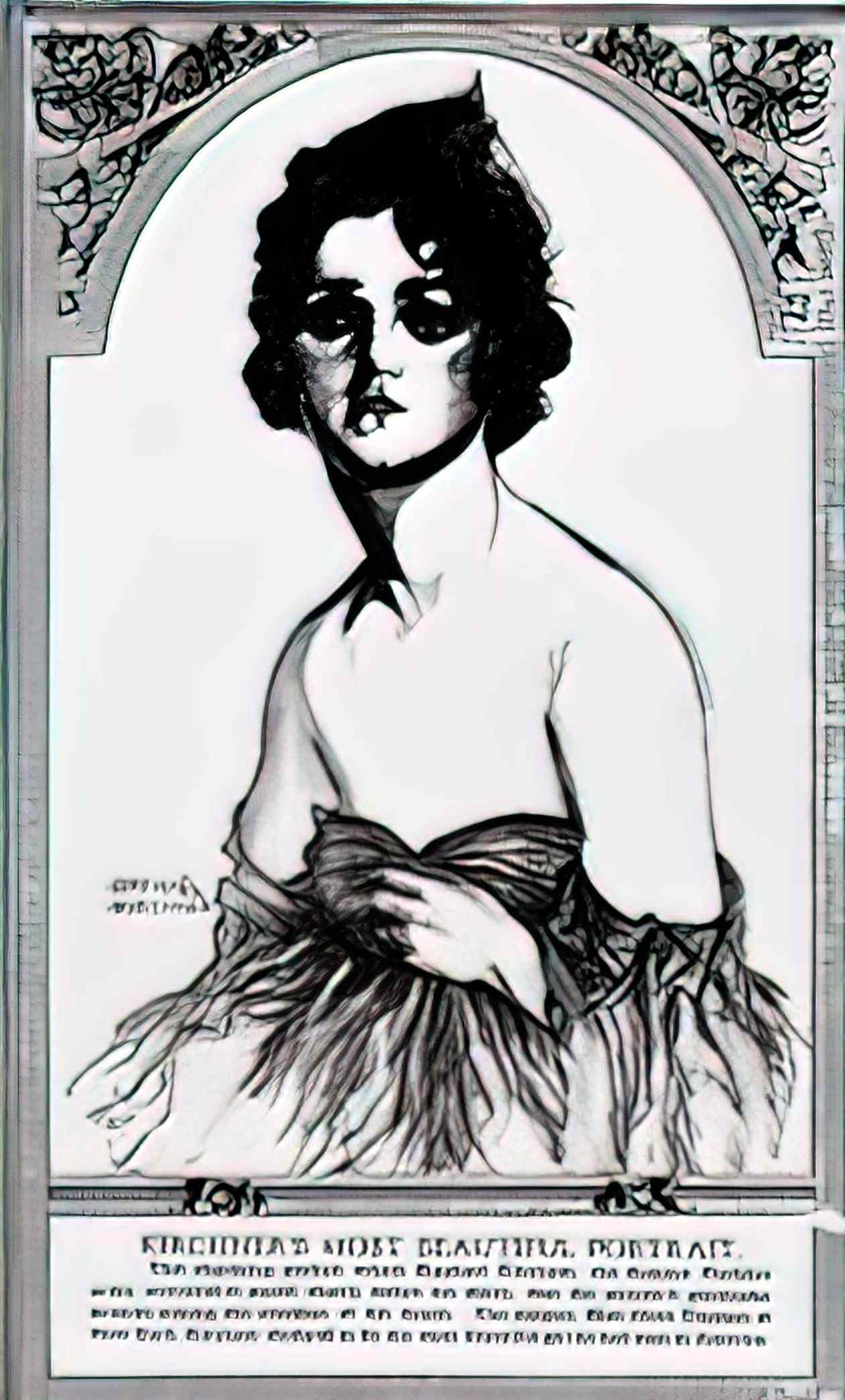 Raphael Kirchner olive thomas the pittsburgh press 1917 Art A4 Photo Print