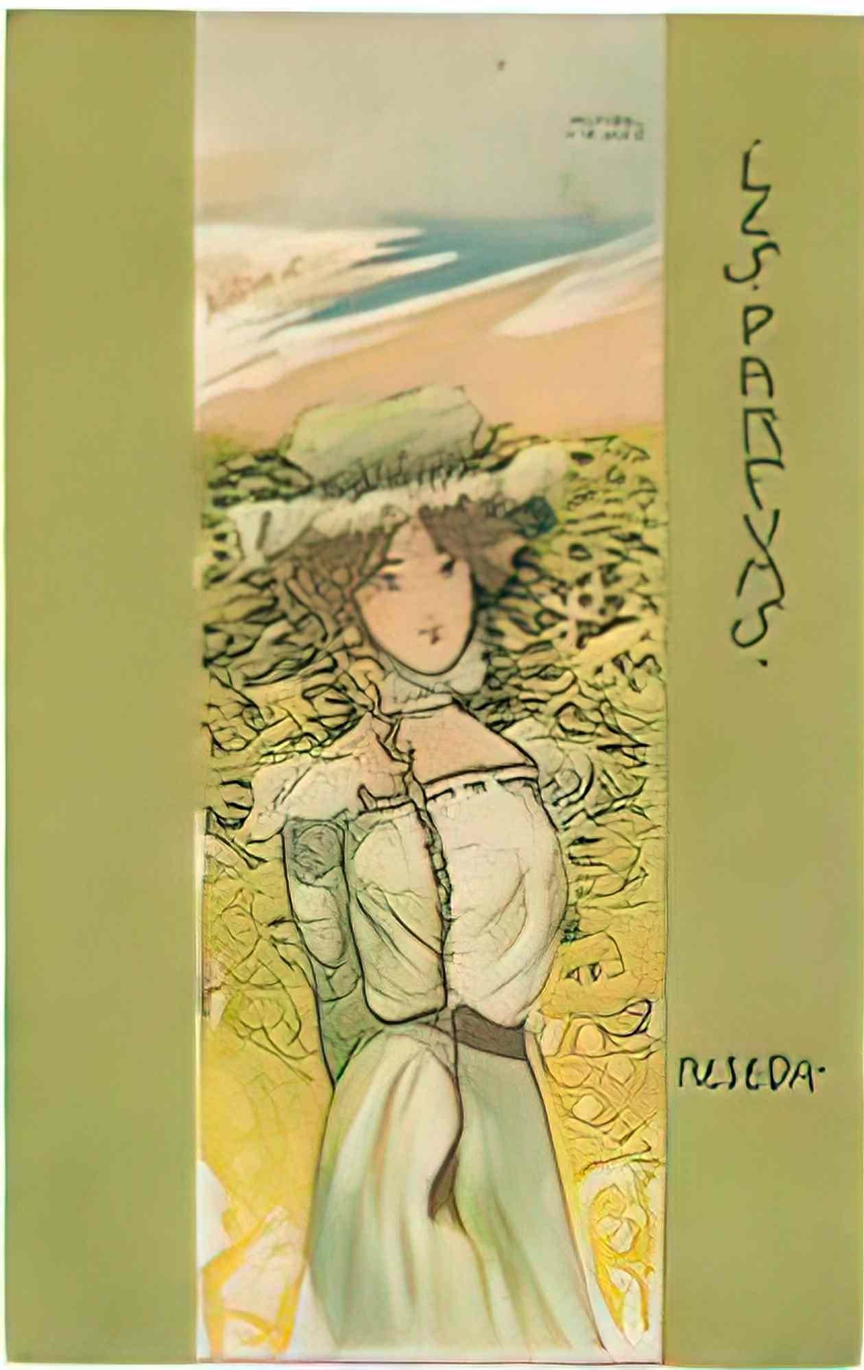 Raphael Kirchner parfums 1900 3 Art A4 Photo Print