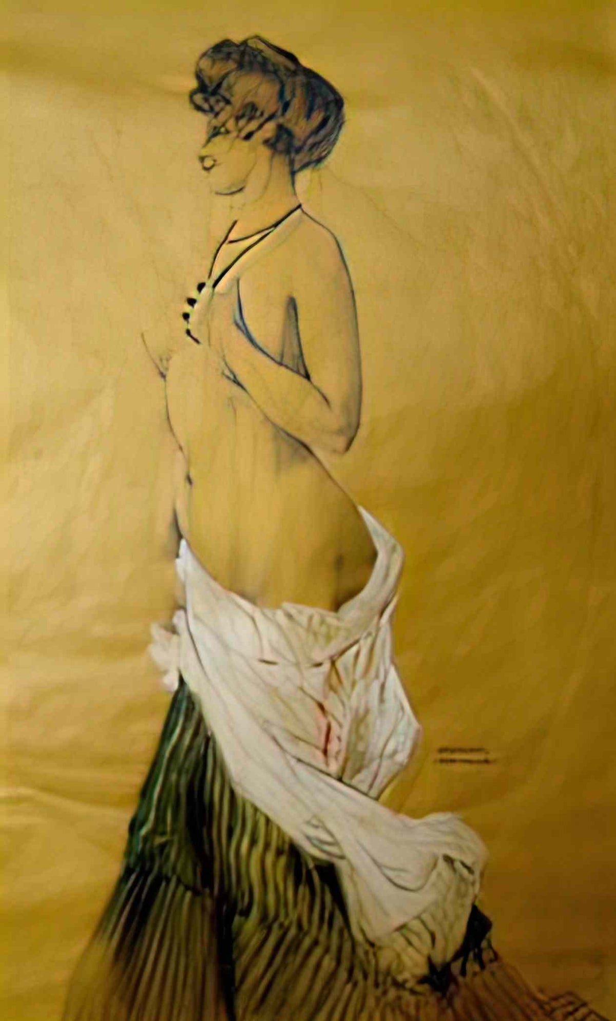 Raphael Kirchner sketch for single items Art A4 Photo Print