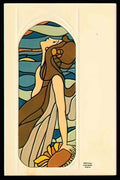 Raphael Kirchner stained glass art 1 Art A4 Photo Print