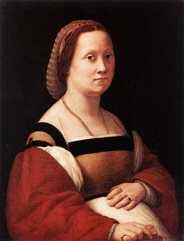 Raphael Portrait Of Woman LDonnGravid A4 Photo Print