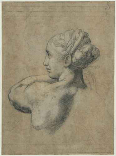 Raphael Raphael Head of a Woman A4 Photo Print