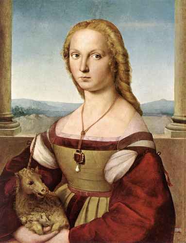 Raphael Raphael Lady with a Unicorn A4 Photo Print