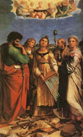 Raphael Raphael St Cecilia with Sts Paul John Evangelists Augustine and Mary Magdalene A4 Photo Print