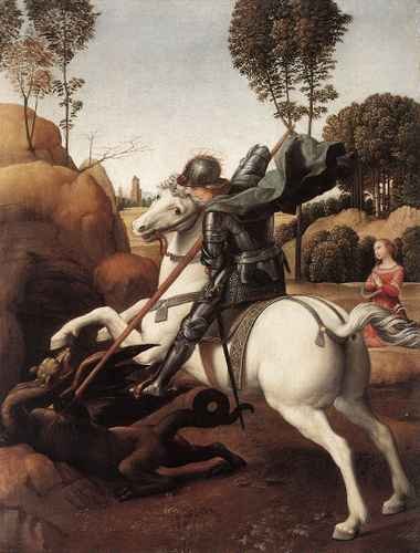 Raphael Raphael St George and the Dragon A4 Photo Print