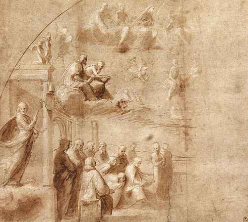 Raphael Raphael Study for the Disputa A4 Photo Print