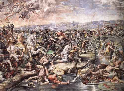 Raphael Raphael The Battle at Pons Milvius detail1 A4 Photo Print