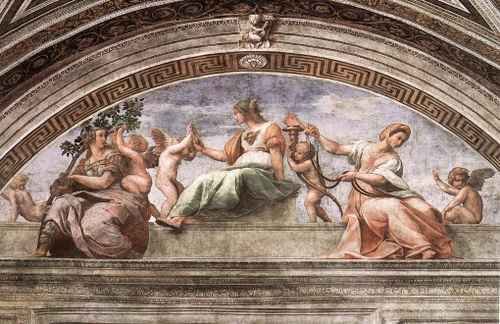 Raphael Raphael The Cardinal Virtues A4 Photo Print