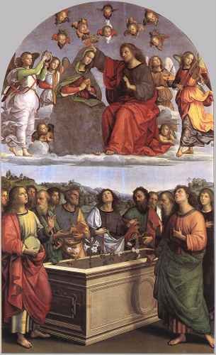 Raphael Raphael The Crowning of the Virgin Oddi altar A4 Photo Print