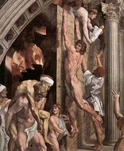 Raphael Raphael The Fire in the Borgo detail1 A4 Photo Print