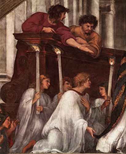 Raphael Raphael The Mass at Bolsena detail1 A4 Photo Print