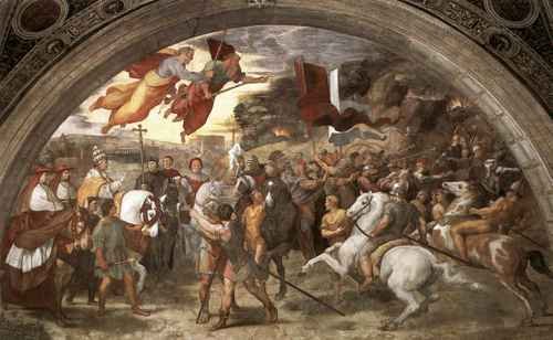 Raphael Raphael The Meeting between Leo the Great and Attila A4 Photo Print