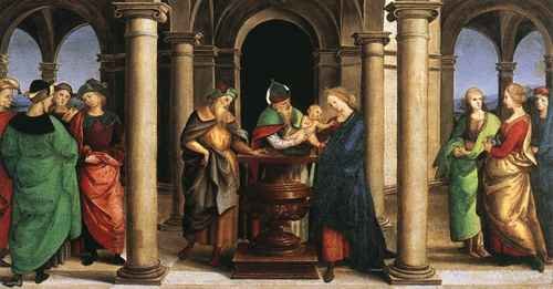 Raphael Raphael The Presentation in the Temple Oddi altar predella A4 Photo Print