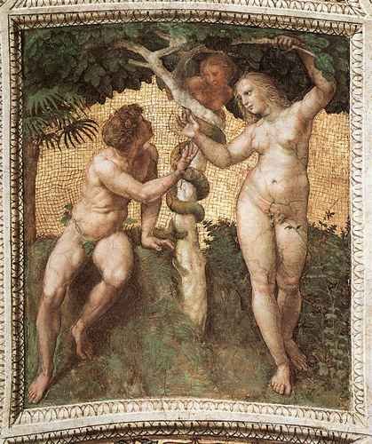 Raphael Raphael The Stanza della Segnatura Adam and Eve A4 Photo Print
