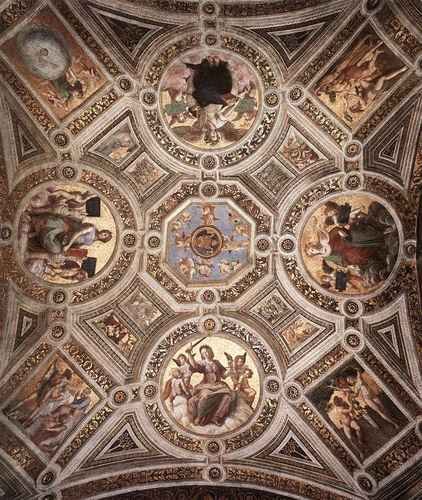 Raphael Raphael The Stanza della Segnatura Ceiling A4 Photo Print