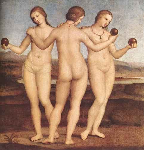 Raphael Raphael The Three Graces A4 Photo Print