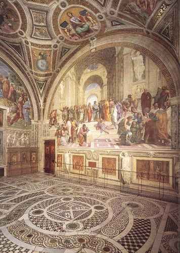 Raphael Raphael View of the Stanza della Segnatura A4 Photo Print