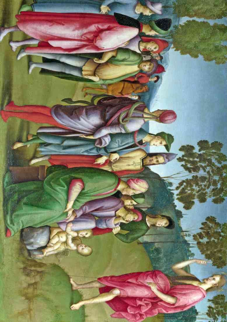 Raphael Saint John the Baptist Preaching long A4 Photo Print