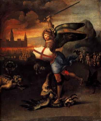Raphael Saint Michael and the Dragon A4 Photo Print