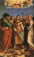 Raphael St CeciliWith Sts Paul John Evangelists Augustine And Mary Magdalene A4 Photo Print