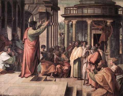 Raphael St Paul Preaching In Athens A4 Photo Print