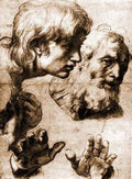 Raphael Studies for the Transfiguration A4 Photo Print