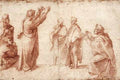 Raphael Study For St Paul Preaching In Athens A4 Photo Print