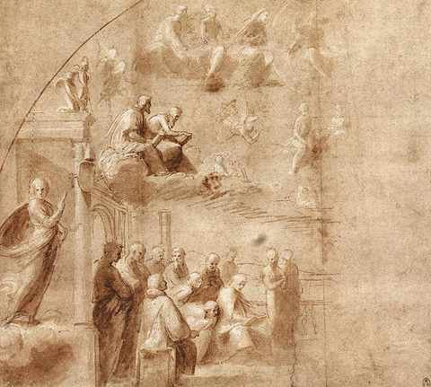 Raphael Study For The Disput A4 Photo Print