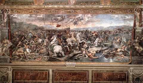 Raphael The Battle At Pons Milvius A4 Photo Print